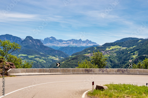 Landscape view of the mountains in South Tyrol, Renon-Ritten region, Italy. photo