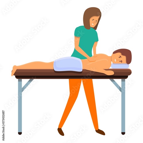 Back spine masseur icon. Cartoon of back spine masseur vector icon for web design isolated on white background