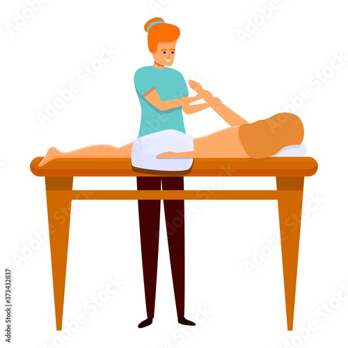 Medical massagist icon. Cartoon of medical massagist vector icon for web design isolated on white background