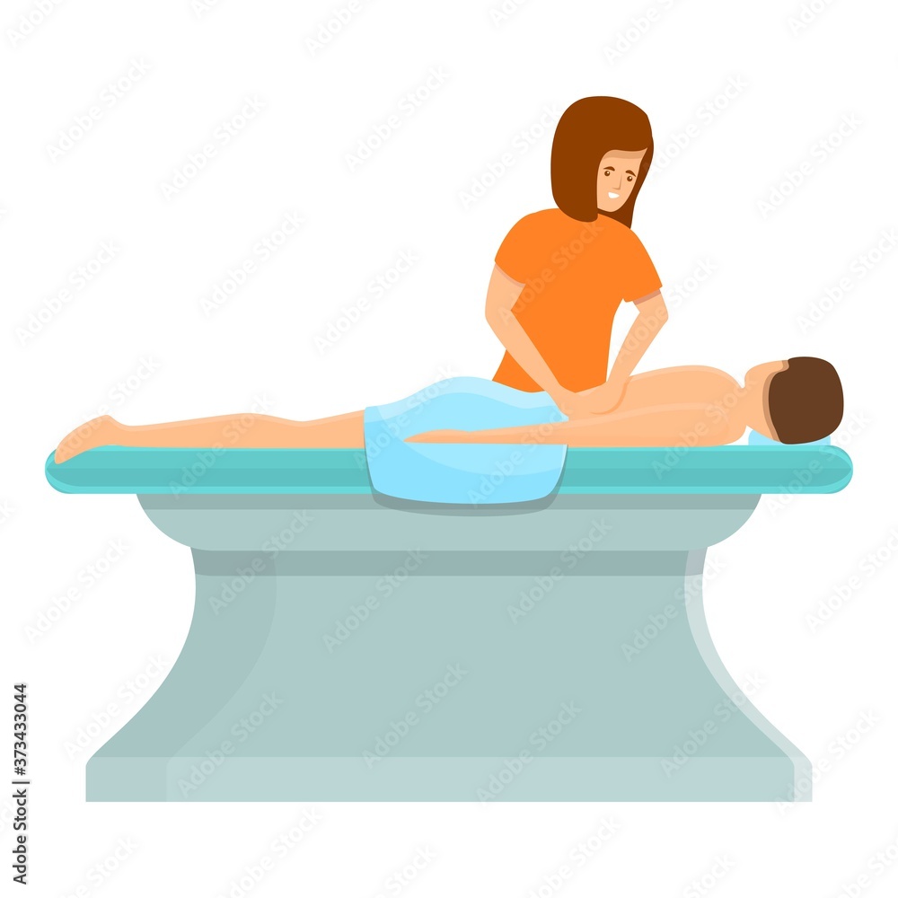 Fototapeta premium Chiropractor masseur icon. Cartoon of chiropractor masseur vector icon for web design isolated on white background