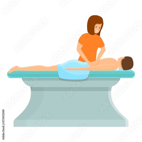 Chiropractor masseur icon. Cartoon of chiropractor masseur vector icon for web design isolated on white background