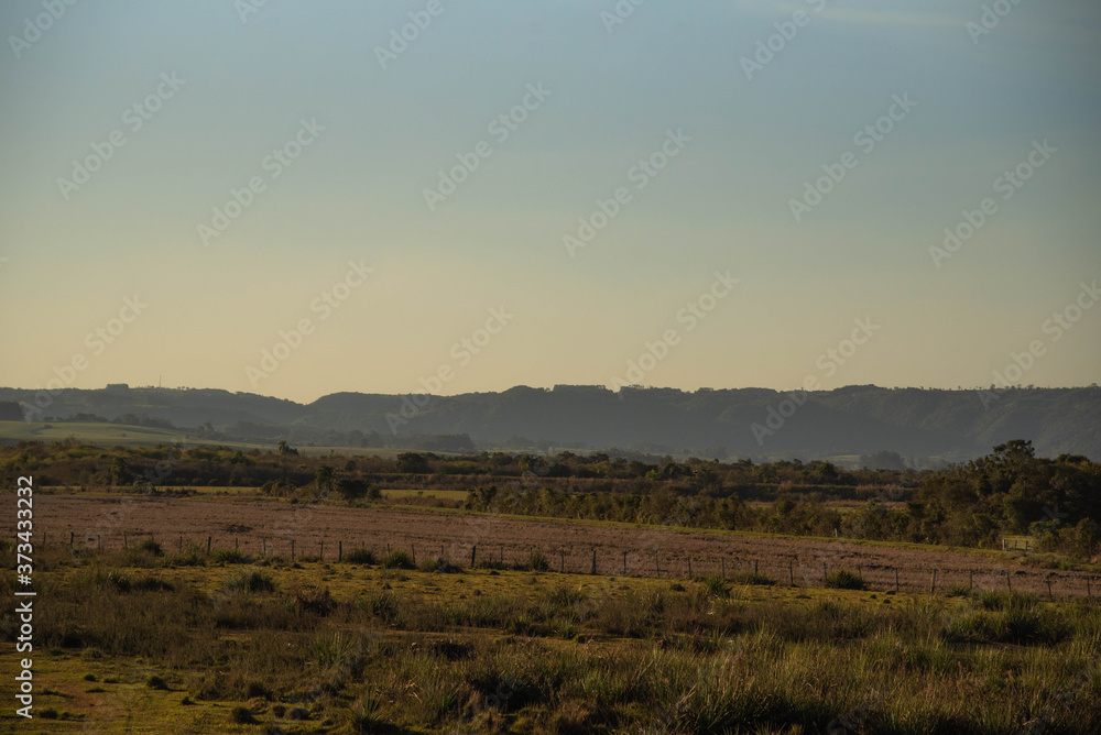 Rural landscape of the general fields in the border biome of Brazil and Uruguay.NEF Rural landscape of the general fields in the border biome of Brazil and Uruguay.NEF