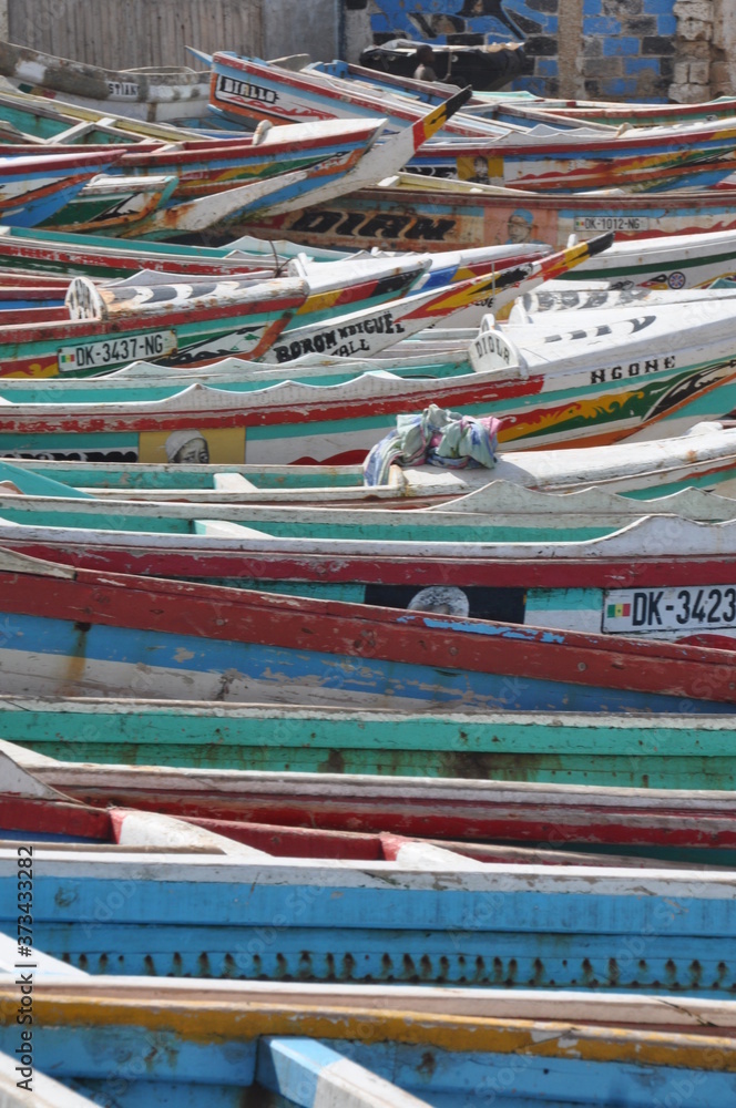 fishing boats on Senegalese coast