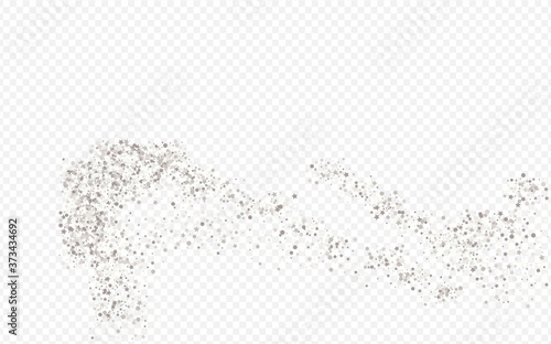 Silver Dust Shiny Transparent Background. Rich 
