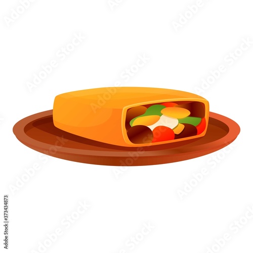 Greece sandwich icon. Cartoon of greece sandwich vector icon for web design isolated on white background