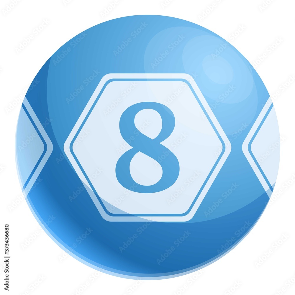 Lottery 8 sphere icon. Cartoon of lottery 8 sphere vector icon for web design isolated on white background Lottery 8 sphere icon. Cartoon of lottery 8 sphere vector icon for web design isolated on white background