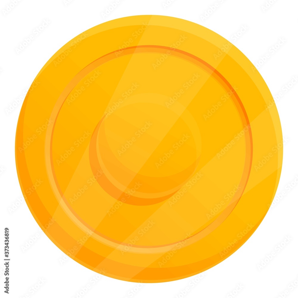 Token icon. Cartoon of token vector icon for web design isolated on white background