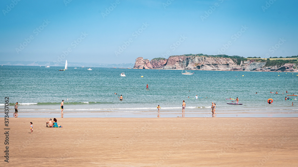 Obraz premium Plage d’Hendaye, France 