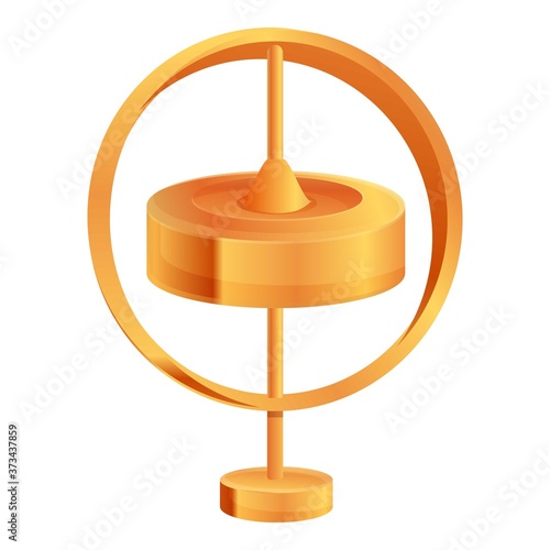 Gyroscope instrument icon. Cartoon of gyroscope instrument vector icon for web design isolated on white background