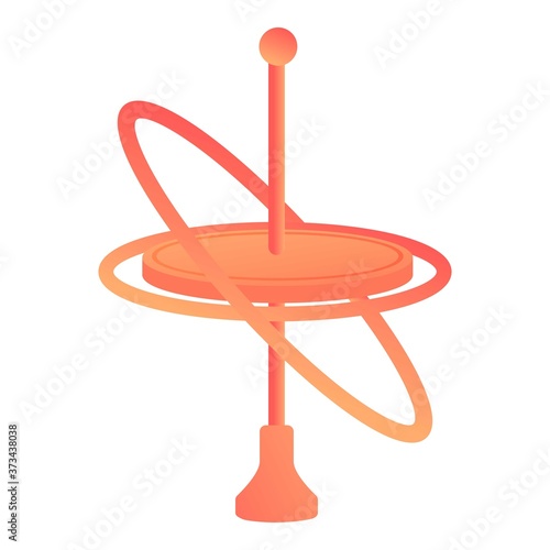 Balance gyroscope icon. Cartoon of balance gyroscope vector icon for web design isolated on white background