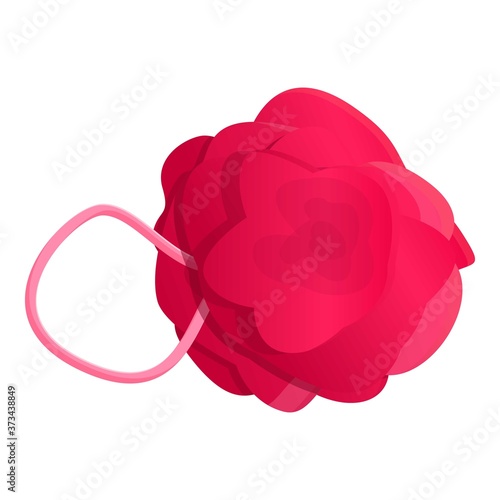 Washcloth icon. Cartoon of washcloth vector icon for web design isolated on white background