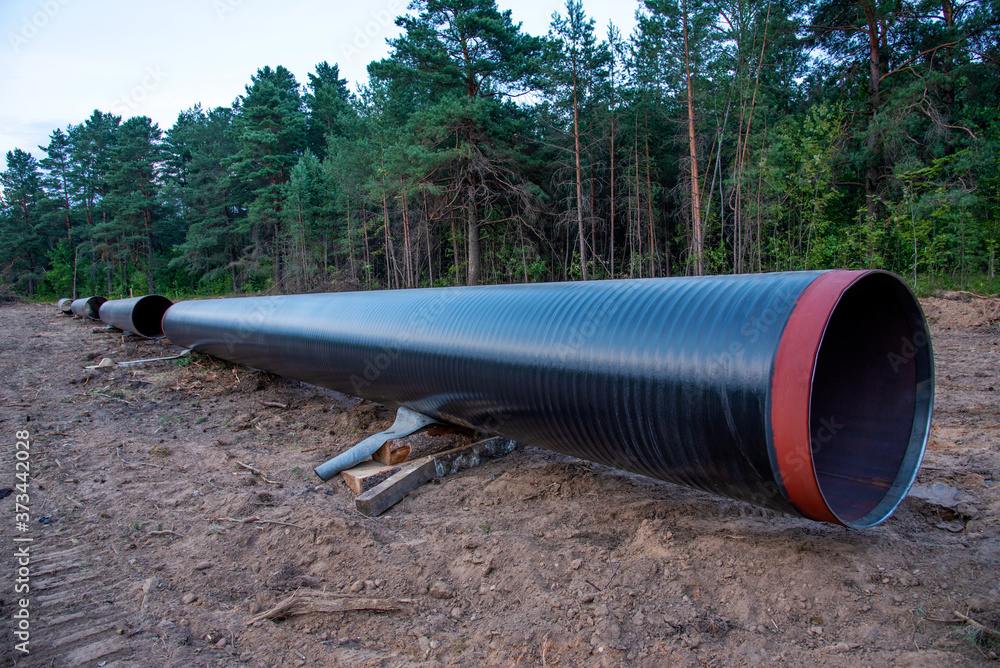 Construction Gas Pipeline Project. Natural Gas and Crude oil  Transmission in pipe to LNG plant (shipped by LPG tanker). Building of transit petrochemical pipe in forest area. Pipes Welding