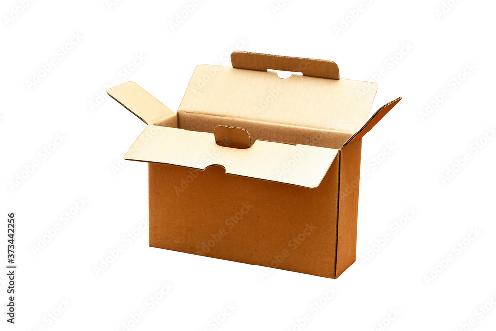 Open cardboard box isolated on white background Open cardboard box isolated on white background