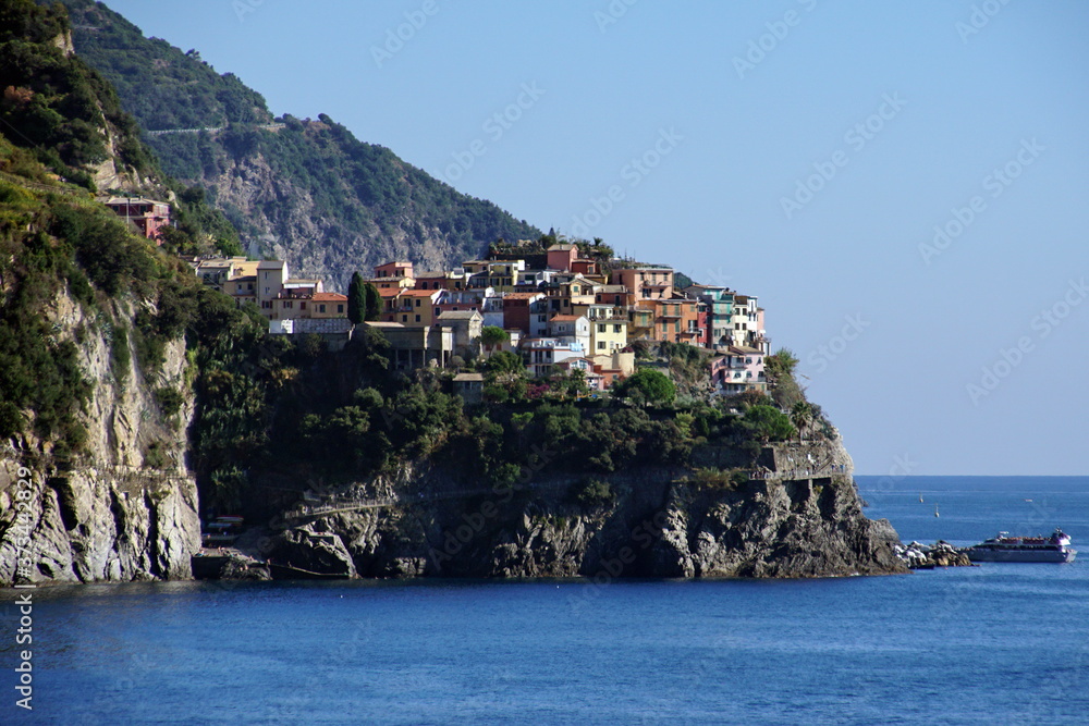 Manarola Village, Cinque Terre Coast of Italy. Manarola a beautiful small town in the province of La Spezia, Liguria, north of Italy and one of the five Cinque terre travel attractions