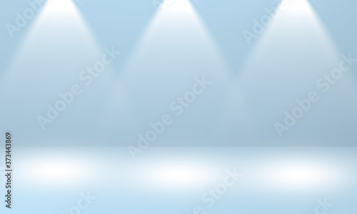 Ionic color stage background with three spotlight