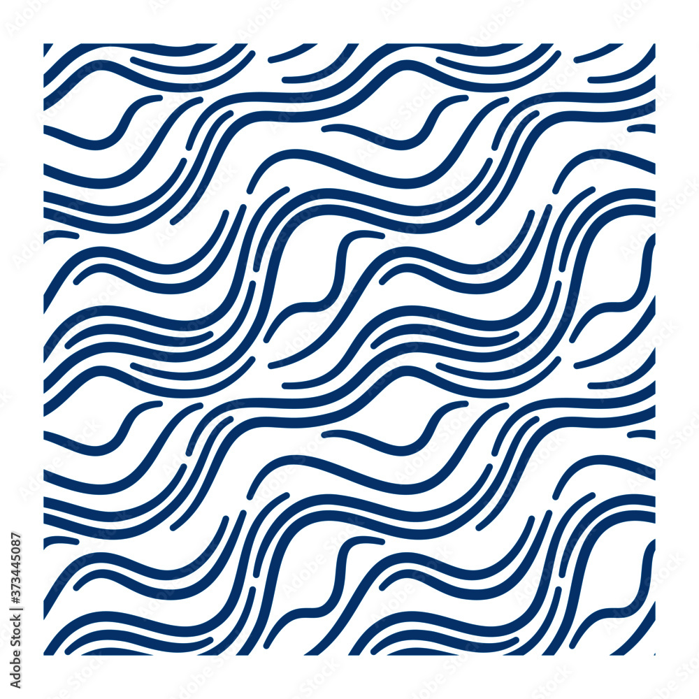 Seamless pattern of blue waves. Design for backdrops with sea, rivers or water texture. Repeating texture. Figure for textiles. Print for the cover of the book, postcards, t-shirts. Surface design. Seamless pattern of blue waves. Design for backdrops with sea, rivers or water texture. Repeating texture. Figure for textiles. Print for the cover of the book, postcards, t-shirts. Surface design.