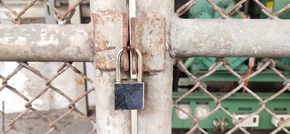 old rusty lock