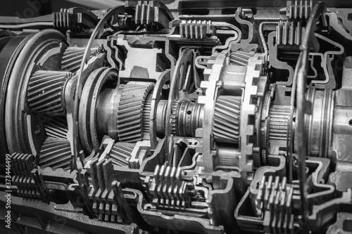 Automatic car transmission cutaway