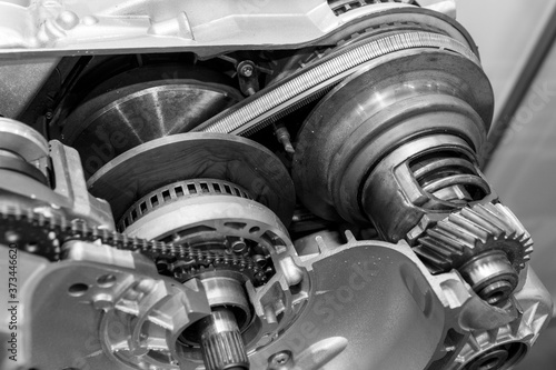 Schilderij op canvas Continuously Variable Transmission or CVT cutaway.