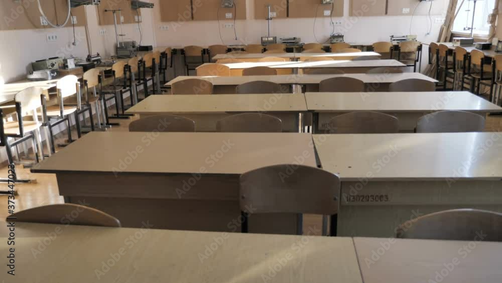 Chairs And Tables In Physics School Class Chairs And Tables In Physics School Class