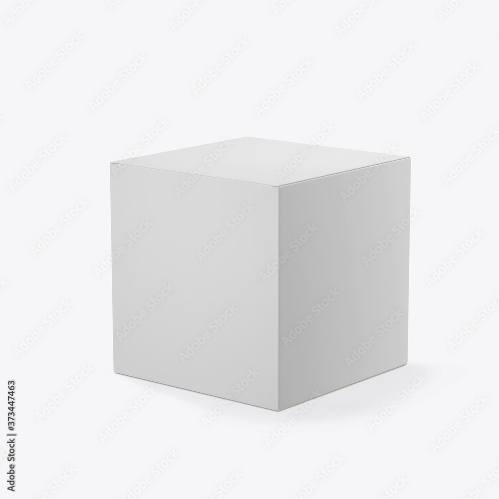 Box mockup on white background Box mockup on white background