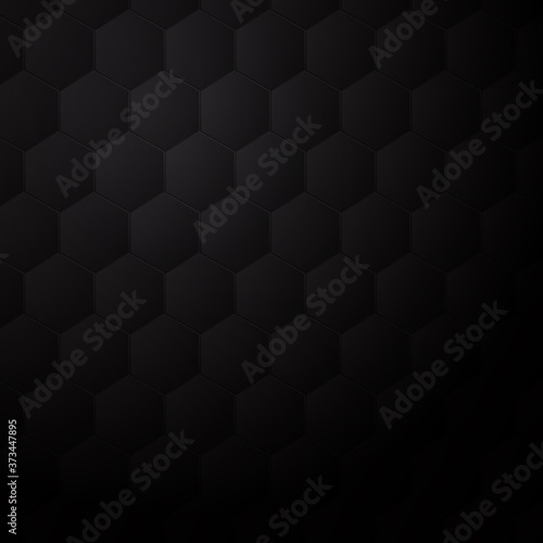 Hexagon Minimalist black texture background