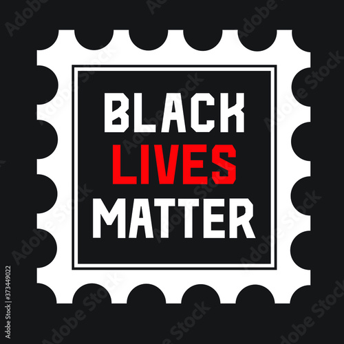 Black lives matter movement stamp illustration. Lettering for apparel, merchandise, social media, stickers. Modern typography.