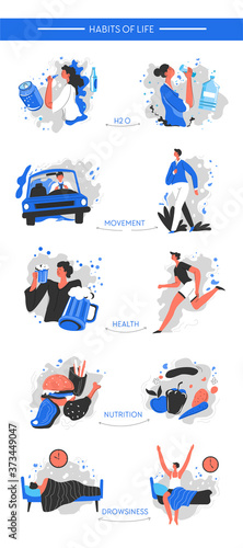 Changing bad habits of life, healthy and active lifestyle