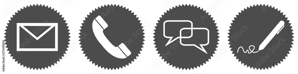 Schwarz graue Buttons: Kontakt per E-Mail, Telefon Hotline, Brief oder im persönlichen Gespräch Schwarz graue Buttons: Kontakt per E-Mail, Telefon Hotline, Brief oder im persönlichen Gespräch