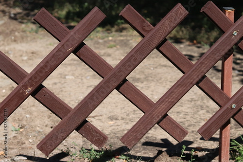 Wooden fence in the park