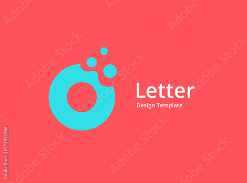 Letter O or number 0 with bubbles logo icon design template elements photo