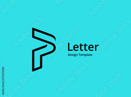 Letter P logo icon design template elements