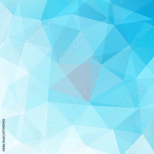 Abstract background consisting of pastel blue triangles. Geometric design for business presentations or web template banner flyer. Vector illustration