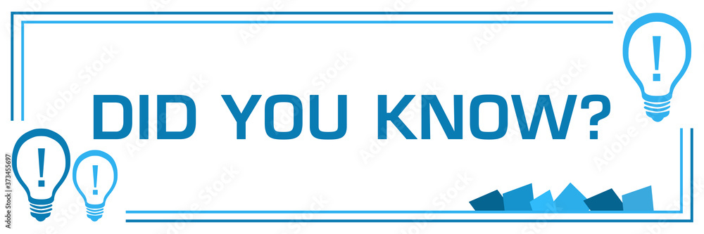 Did You Know Blue Borders Bulbs Corner Horizontal Did You Know Blue Borders Bulbs Corner Horizontal