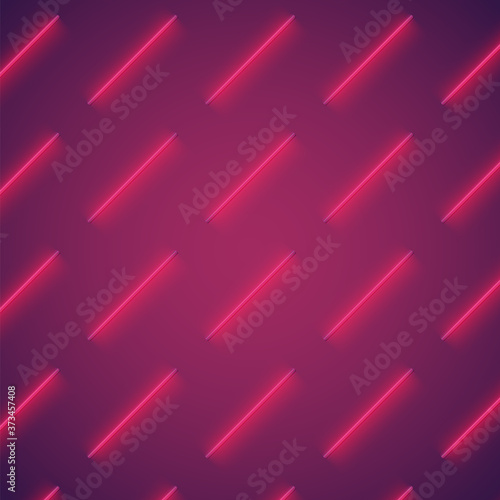 Realistic colorful neon tube background, vector illustration