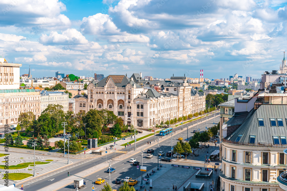 Panorama of Moscow on a Sunny summer day, Russia