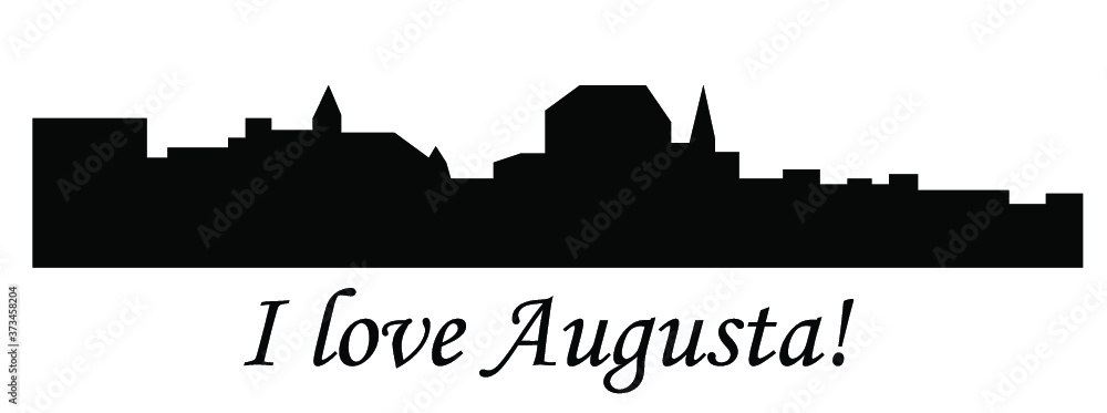 Augusta, Maine ( city silhouette )