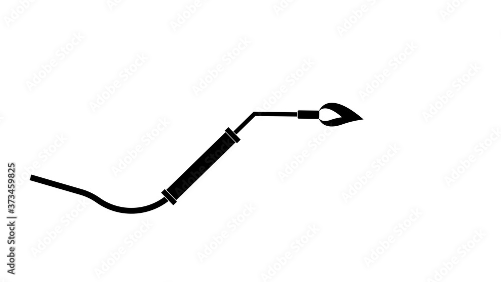 Device for gas welding works. The illustration on a white background. Device for gas welding works. The illustration on a white background.