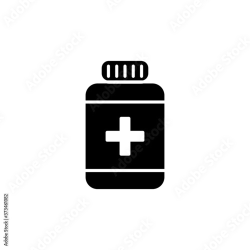 Medicine jar icon design template