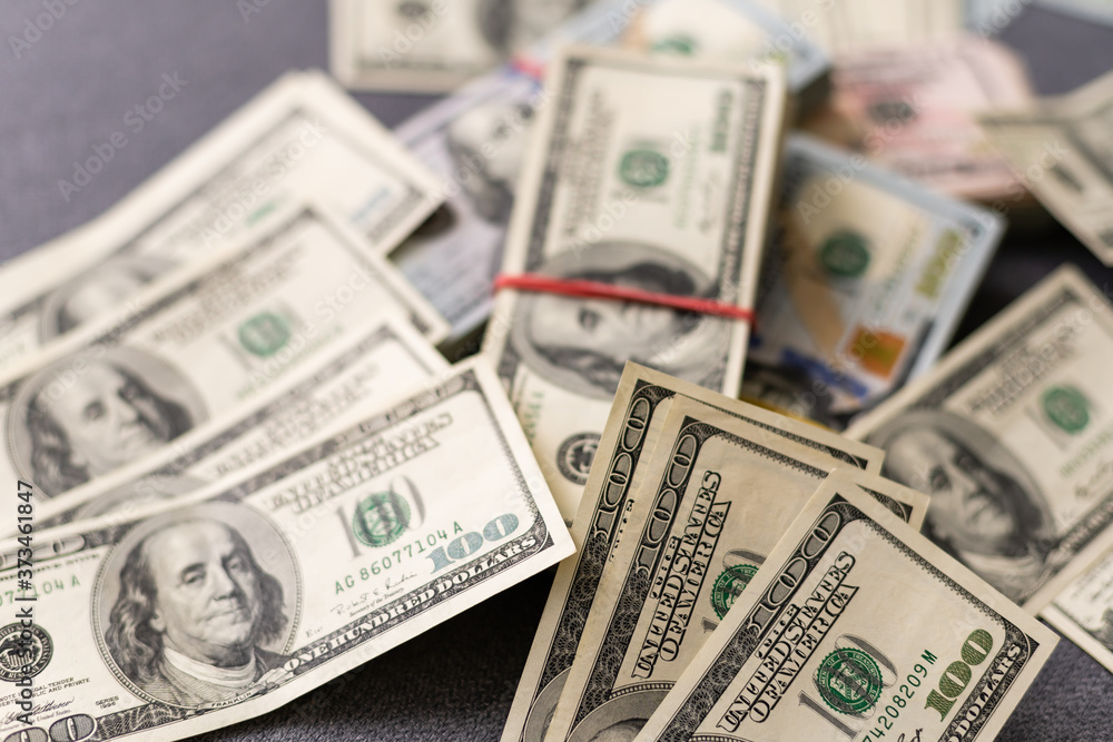 a pack of lies the US currency on background of dollars a pack of lies the US currency on background of dollars
