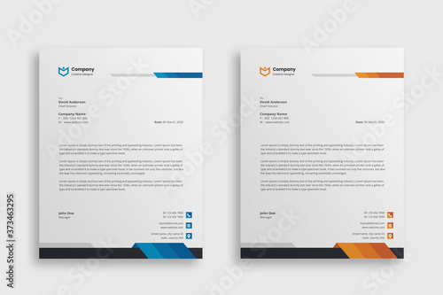 Abstract Corporate Business Style Letterhead Design Vector Template For Your Project. Simple And Clean Print Ready Design, Elegant Flat Design Vector Illustration.