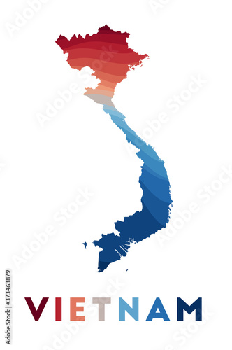 Fotografia Vietnam map