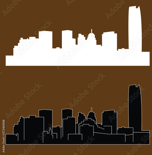 Oklahoma City, Oklahoma (city silhouette)