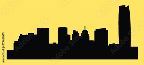 Oklahoma City, Oklahoma (city silhouette)