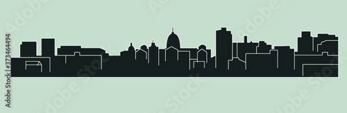 Harrisburg, Pennsylvania (city silhouette)