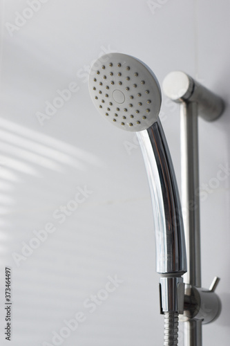 Shower without running water Behind the glass window