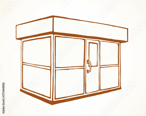 Shop stall. Vector drawing