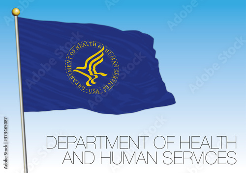 Flag of the United States Department of Health and Human Services, United States, vector illustration
