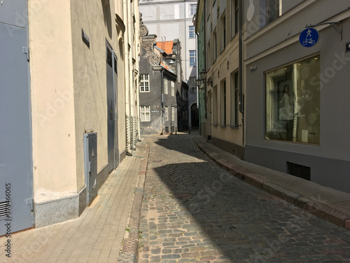 Riga  narrow street in the old town