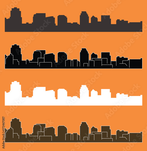Salt Lake City, Utah (city silhouette)